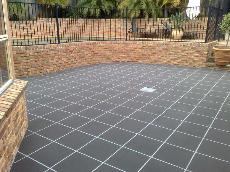Concrete driveway